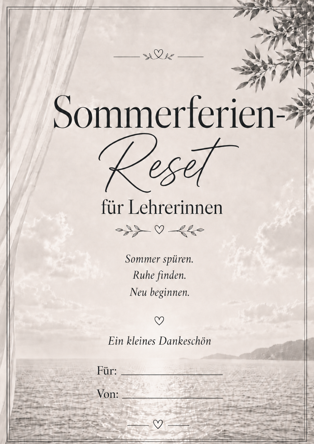 Deckblatt Kleines Dankeschön